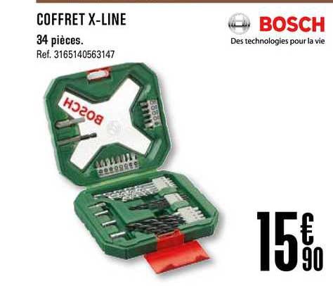 coffret x line 34 pièces bosch