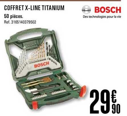 coffret x line titanium 50 pièces bosch