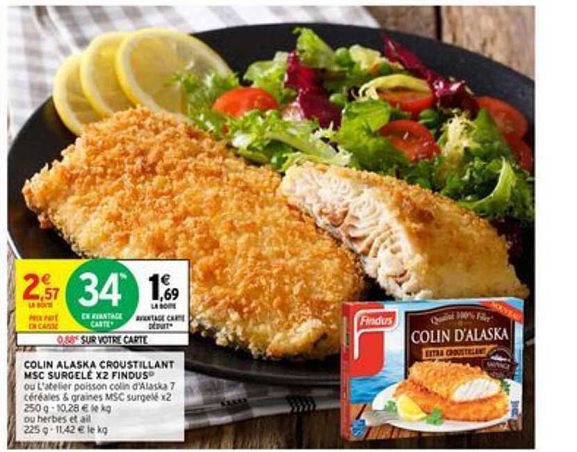 Colin Alaska Croustillant Msc Surgelé X2 Findus