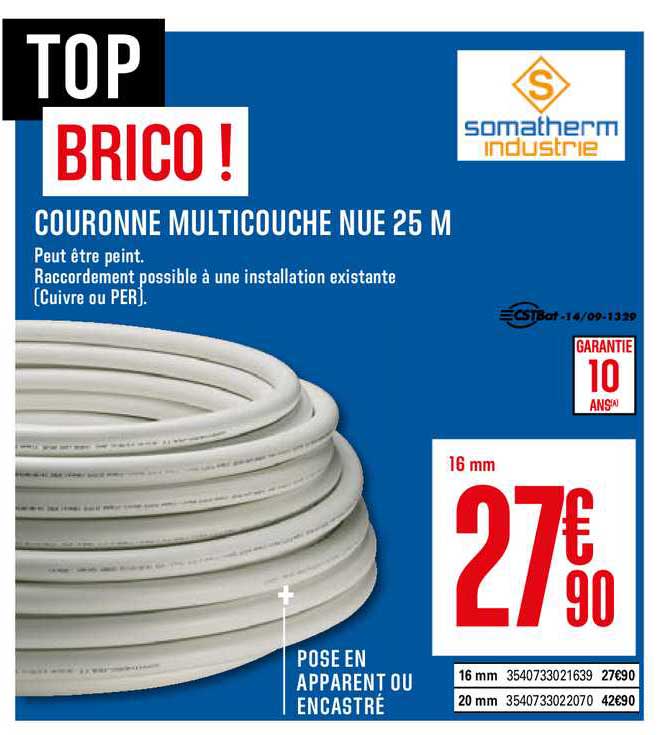 couronne multicouche nue 25 m