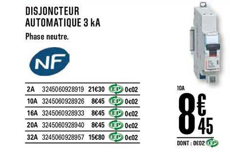 Disjoncteur Automatique 3 Ka