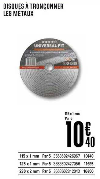 disques à tronçonner les métaux