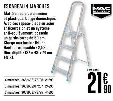 Escabeau 4 Marches Mac Allister