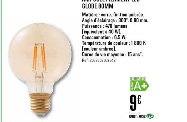 filament led globe 80mm