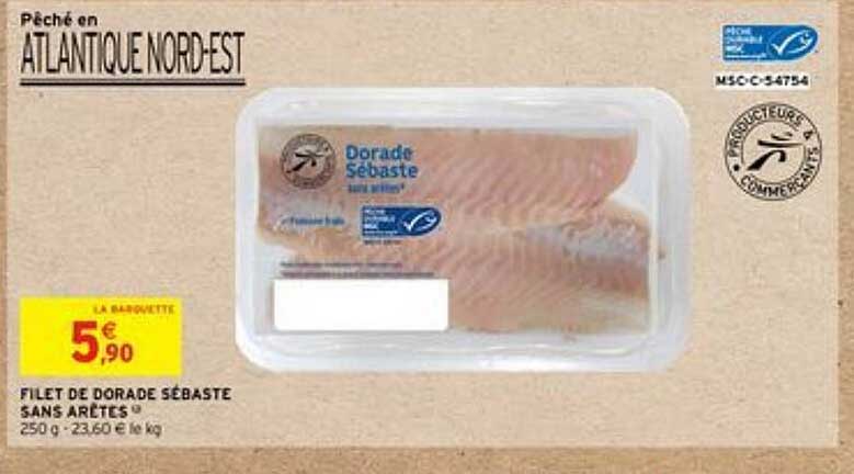 filet de dorade sébaste sans arêtes
