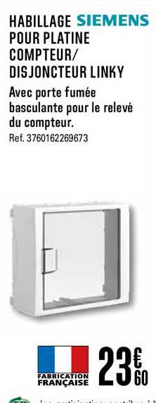 habillage pour platine compteur disjoncteur linky siemens