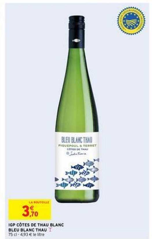 igp côtes de thau blanc bleu blanc thau