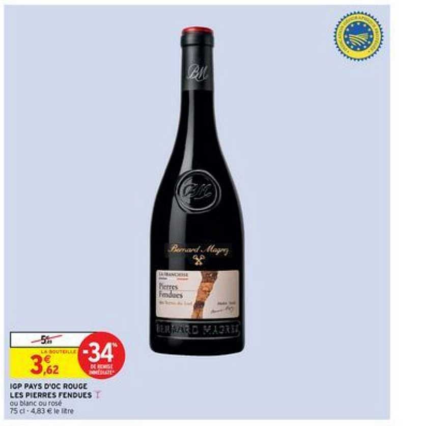 Igp Pays D'oc Rouge Les Pierres Fendues