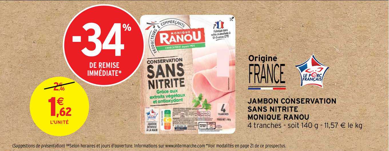 jambon conservation sans nitrite monique ranou