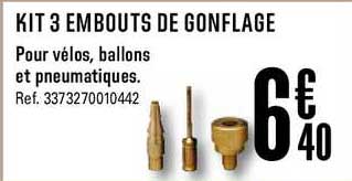 Kit 3 Embouts De Gonflage