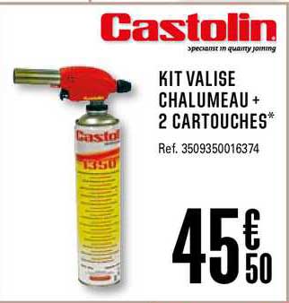 kit valise chalumeau + 2 cartouches castolin