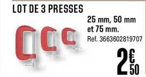 lot de 3 presses