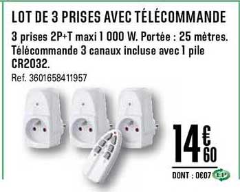 Lot De 3 Prises Avec Télécommande