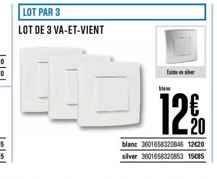 lot de 3 va et vient