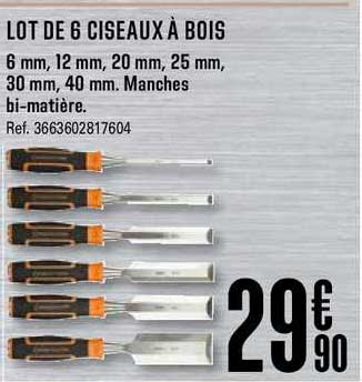 Lot De 9 Ciseaux à Bois