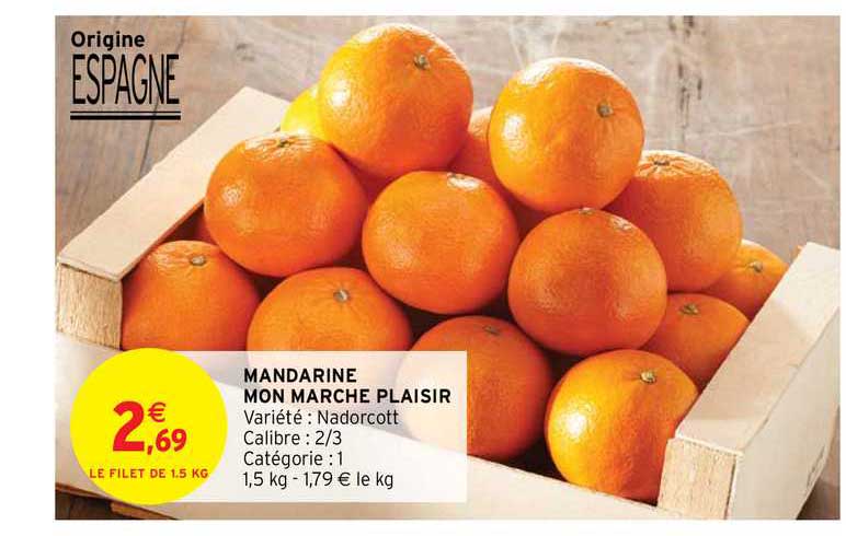 mandarine mon marché plaisir