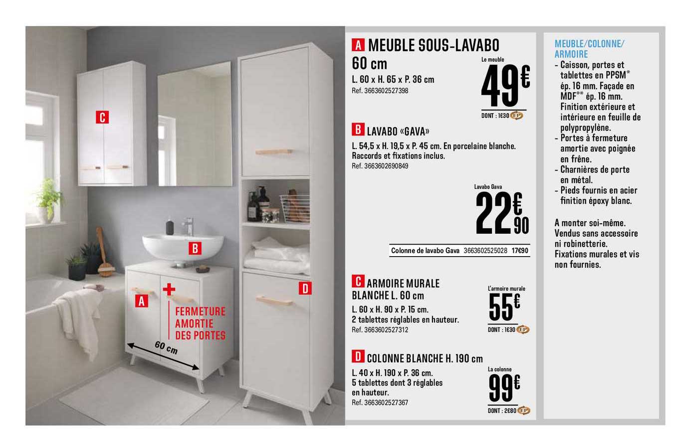 meuble colonne armoire meuble sous lavabo lavabo gava armoire murale blanche colonne blanche
