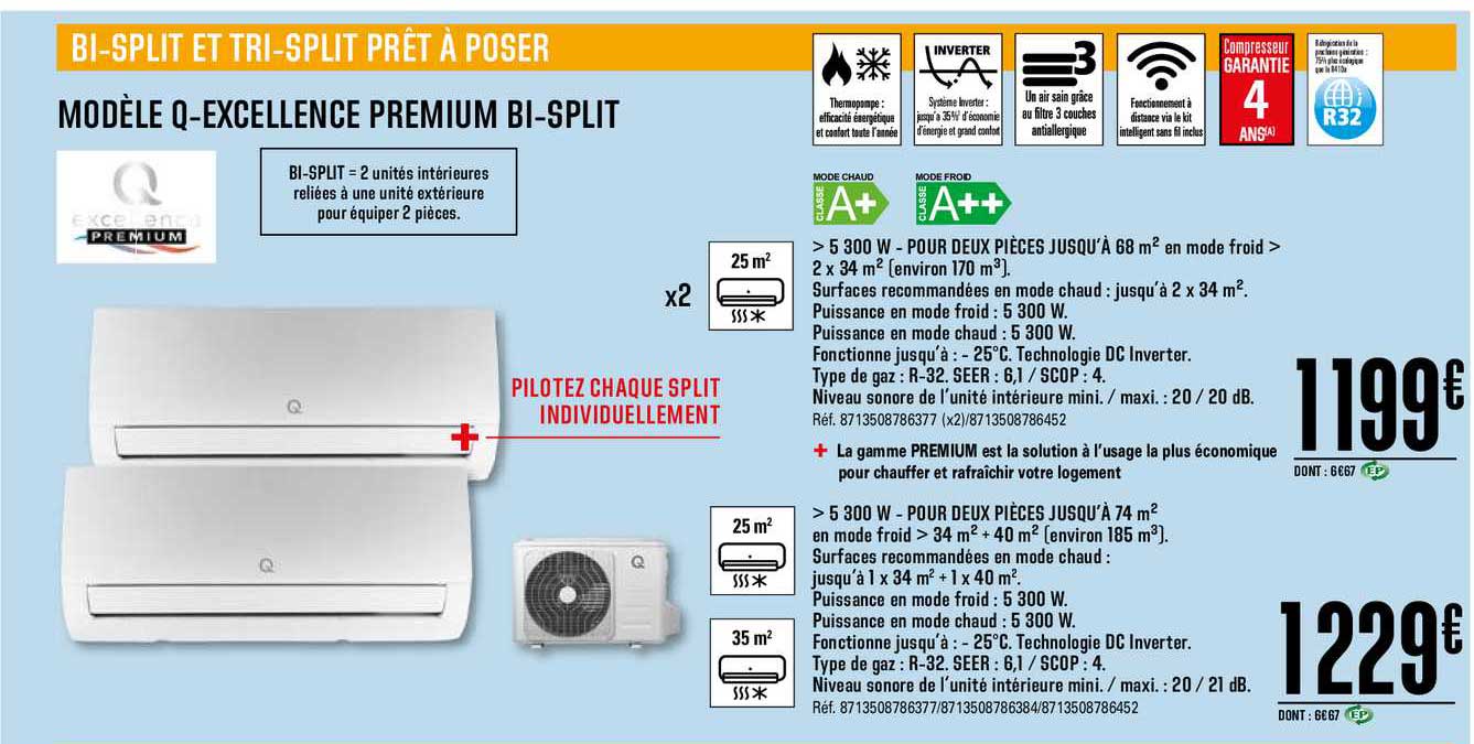 modèle q excellence premium bi split