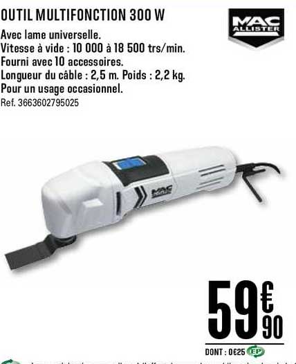 outil multifonction 300 w mac allister
