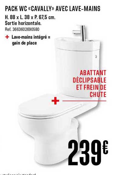pack wc cavally avec lave mains