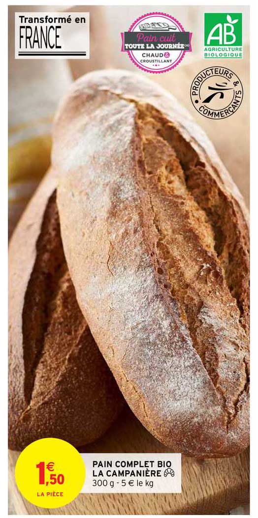 Pain Complet Bio La Campanière