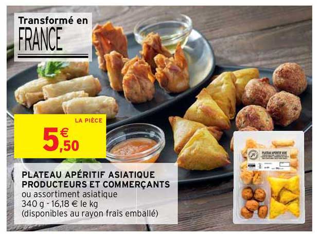 plateau apéritif asiatique producteurs et commerçants