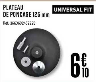 plateau de poncage 125 mm universal fit