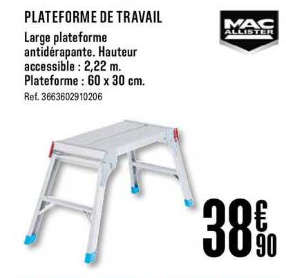 plateforme de travail mac allister
