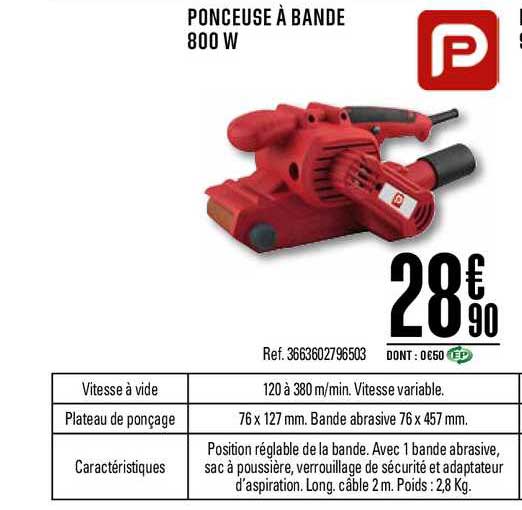 Ponceuse à Bande 800 W