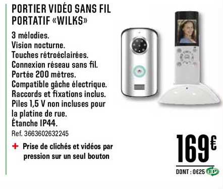 portier vidéo sans fil portatif wilks
