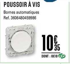 poussoir à vis bornes automatiques