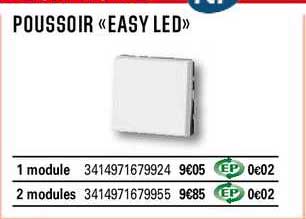 poussoir easy led