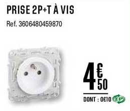 prise 2p+t à vis