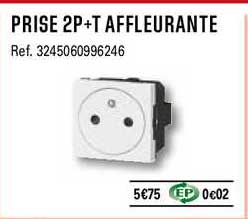 prise 2p+t affleurante