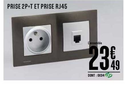 prise 2p+t et prise rj45