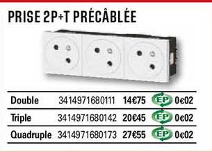 prise 2p+t précâblée