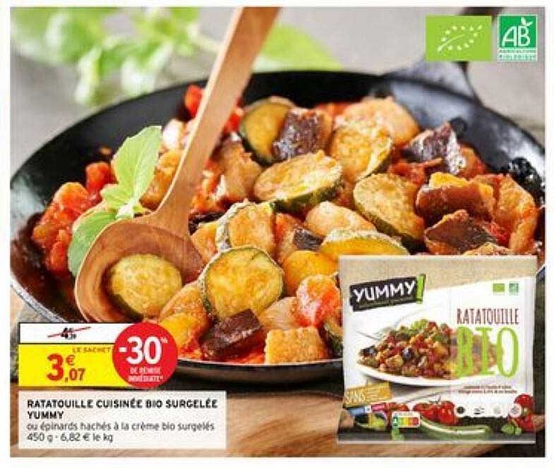 ratatouille cuisinée bio surgelée yummy