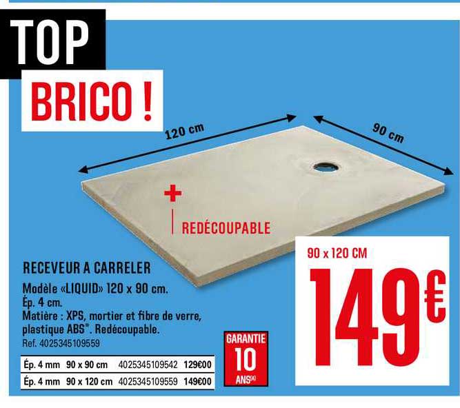 receveur à carreler