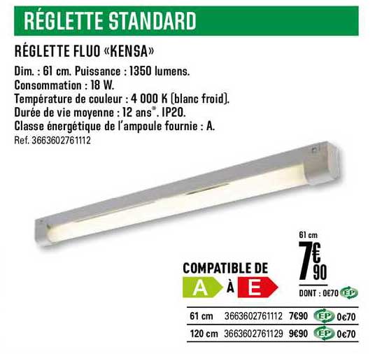 réglette fluo kensa