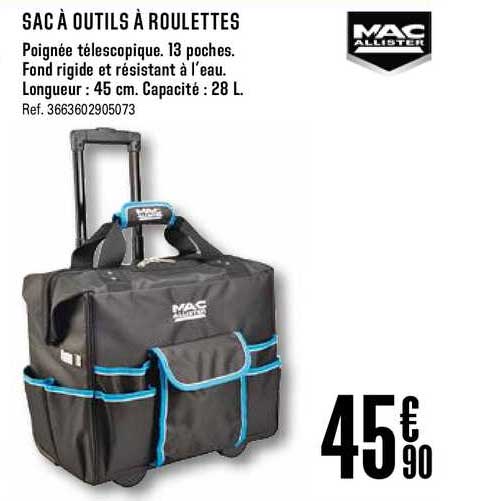 sac à outils à roulettes mac allister