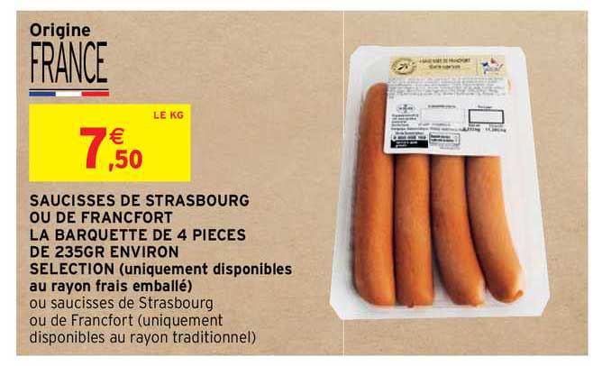 saucisses de strasbourg ou de francfort