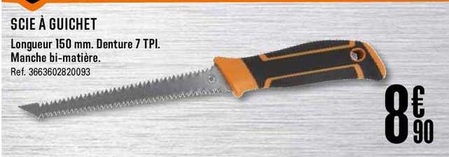 scie à guichet manche bi matière