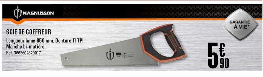 scie de coffreur manche bi matière magnusson