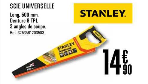 scie universelle 3 angles de coupe stanley