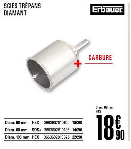 scies trépans diamant erbauer