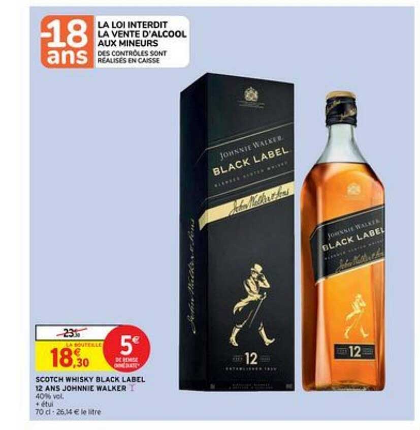 scotch whisky black label 12 ans johnnie walker
