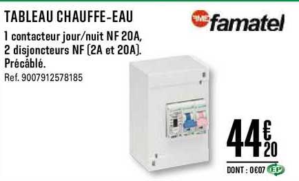 Tableau Chauffe Eau Famatel
