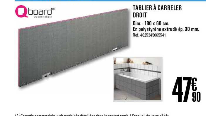 tablier à carreler droit qboard