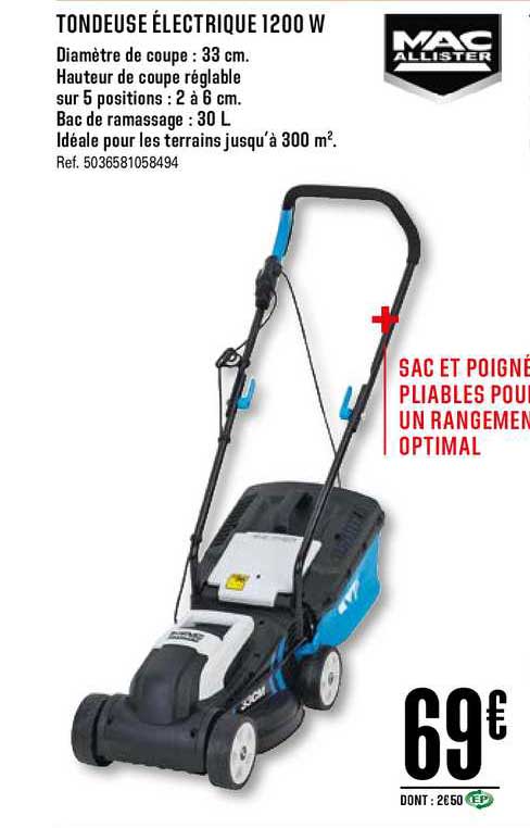 tondeuse électrique 1200 w mac allister