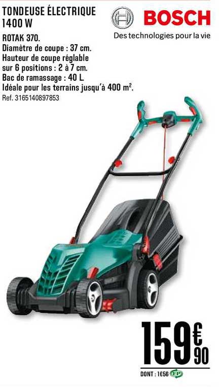 Tondeuse électrique 1400 W Bosch